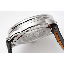 Hermes Arceau 316 Refined Steel Case Black Leather Strap Watch