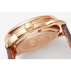 Hermes Arceau 316 Refined Steel Case Leather Strap Watch Red