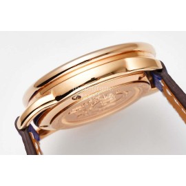 Hermes Arceau 316 Refined Steel Case Leather Strap Watch Blue