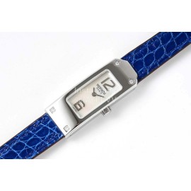 Hermes Kelly 2 Series Blue Leather Strap Sapphire Crystal Glass Watch