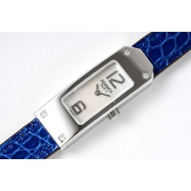 Hermes Kelly 2 Series Blue Leather Strap Sapphire Crystal Glass Watch