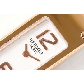 Hermes Kelly 2 Series Brown Leather Strap Sapphire Crystal Glass Watch