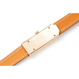 Hermes Kelly 2 Series Brown Leather Strap Sapphire Crystal Glass Watch
