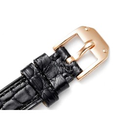 Hermes Kelly 2 Series Diamond Leather Strap Sapphire Crystal Glass Watch Black