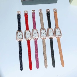 Galop D’Hermès Leather Strap Diamond Watch 