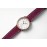 Hermes Arceau 34mm Round Dial Leather Strap Diamond Watch Wine Red