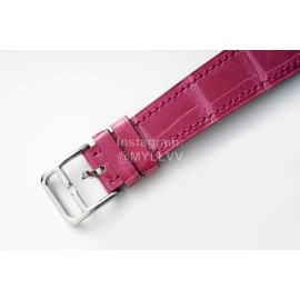 Hermes Arceau 34mm Round Dial Leather Strap Diamond Watch