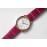 Hermes Arceau 34mm Round Dial Leather Strap Watch Purplish Red
