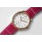 Hermes Arceau 34mm Round Dial Leather Strap Watch Purplish Red