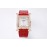 Hermes Bv Factory 316 Refined Steel Leather Strap Diamond Watch Red