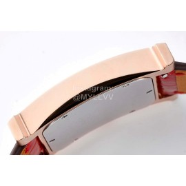 Hermes Bv Factory 316 Refined Steel Leather Strap Diamond Watch Red