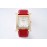 Hermes Bv Factory 316 Refined Steel Red Leather Strap Diamond Watch 