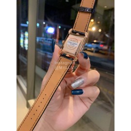 Hermes Cape Cod  Square Dial Diamond Watch Blue