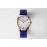 Slim D’Hermes Baton Pointer Leather Strap Watch Blue