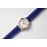 Slim D’Hermes Baton Pointer Leather Strap Watch Blue