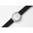 Slim D’Hermes Baton Pointer Leather Strap Watch Black