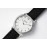 Slim D’Hermes Baton Pointer Leather Strap Watch Black