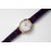 Slim D’Hermes Baton Pointer Leather Strap Watch Purple