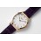 Slim D’Hermes Baton Pointer Leather Strap Watch Purple