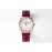 Slim D’Hermes Baton Pointer Leather Strap Watch Wine Red