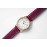 Slim D’Hermes Baton Pointer Leather Strap Watch Wine Red