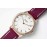 Slim D’Hermes Baton Pointer Leather Strap Watch Wine Red