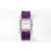 Hermes Bv Factory Heure H Purple Leather Strap Watch
