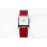 Hermes Bv Factory Heure H Leather Strap Watch Red