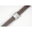 Hermes Bv Factory Diamond Square Dial Leather Strap Watch