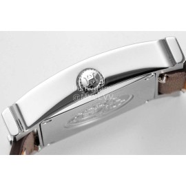 Hermes Bv Factory Diamond Square Dial Leather Strap Watch