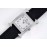 Hermes Bv Factory Diamond Square Dial Leather Strap Watch Black