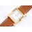Hermes Bv Factory Heure H Leather Strap Square Dial Watch Brown