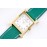 Hermes Bv Factory Heure H Leather Strap Square Dial Watch Green