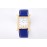 Hermes Bv Factory Heure H Leather Strap Square Dial Watch Blue