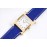 Hermes Bv Factory Heure H Leather Strap Square Dial Watch Blue