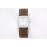 Hermes Bv Factory Heure H Coffee Leather Strap Square Dial Watch 