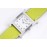 Hermes Bv Factory Heure H Yellow Leather Strap Square Dial Watch 