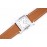 Hermes Bv Factory Heure H Brown Leather Strap Square Dial Watch 