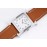 Hermes Bv Factory Heure H Brown Leather Strap Square Dial Watch 