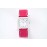 Hermes Bv Factory Heure H Leather Strap Square Dial Watch Rose Red