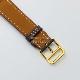 Hermes Hr Factory Heure H Series New Square Dial Watch Coffee 