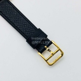 Hermes Hr Factory Heure H Series Square Dial Watch Black