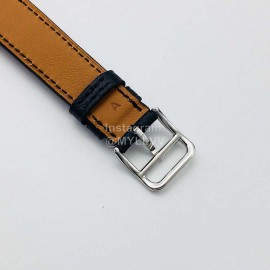 Hermes Hr Factory Fine Steel Case Square Dial Watch Black