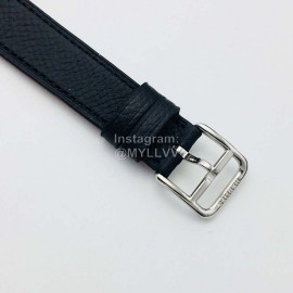 Hermes Hr Factory Fine Steel Case Square Dial Watch Black