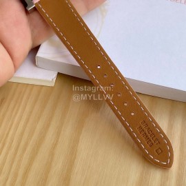 Hermes 316l Refined Steel Barenia Leather Strap Watch Pink