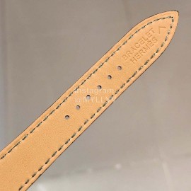 Hermes 316l Fine Steel Case Strap Square Dial Watch Green