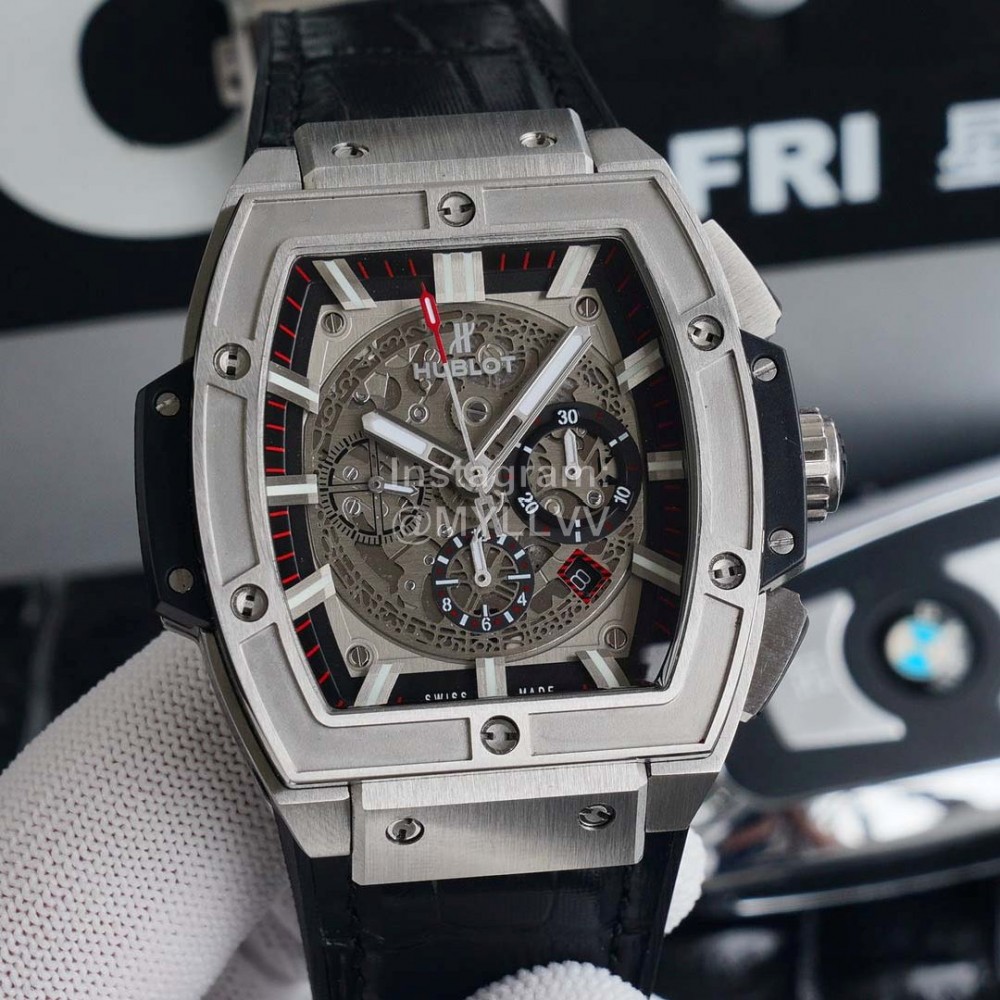Hublot Rubber Strap Mechanical Watch For Men Black