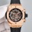 Hublot 316 Refined Steel Sapphire Crystal Watch Rose Red