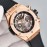 Hublot 316 Refined Steel Sapphire Crystal Watch Rose Red