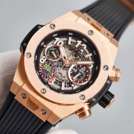 Hublot 316 Refined Steel Sapphire Crystal Watch Rose Red